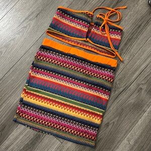 Colorful Strapless Two-Piece Set